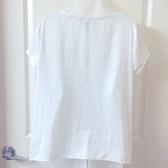 BCBG Kelsey Top - Silky & Flowy - Color White - Picture 12 of 14
